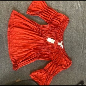 Burnt orange blouse